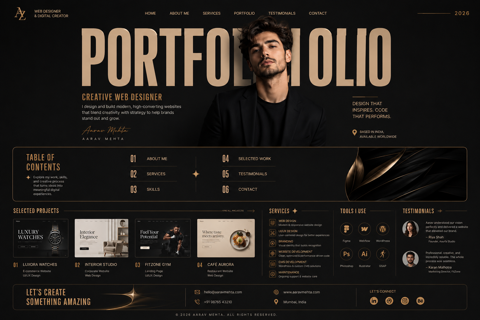 Personal Portfolio Mobile View