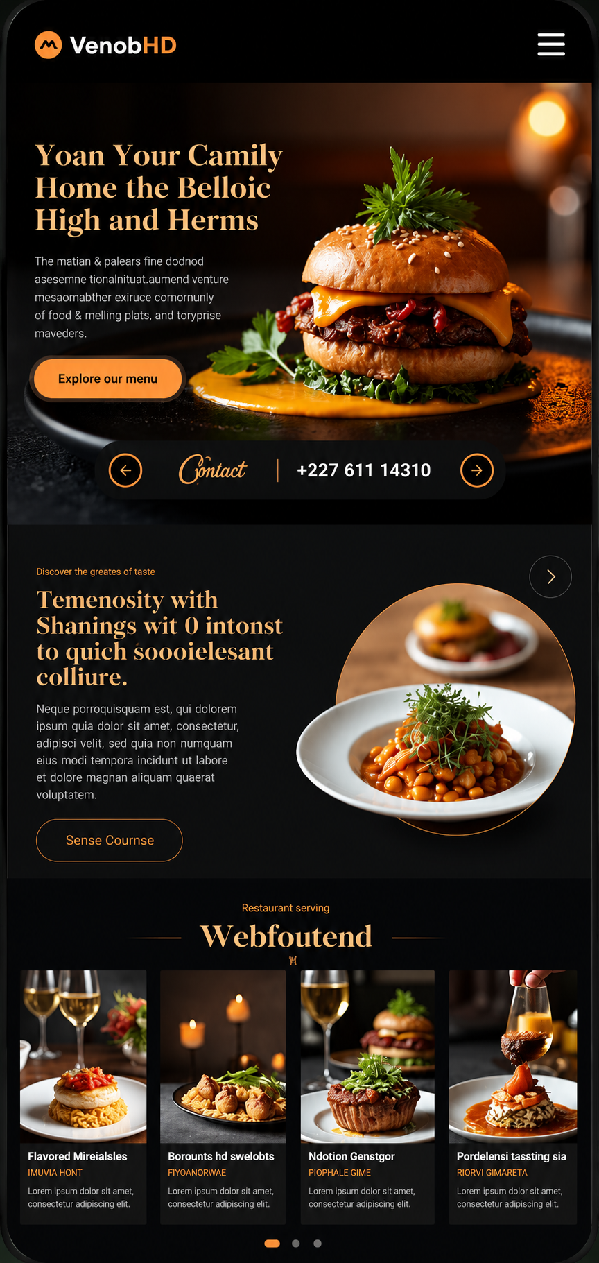 Restaurant Mobile View